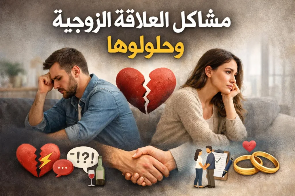 مشاكل العلاقة الزوجية وحلولها: دليل شامل لإنقاذ الزواج وبناء حياة مستقرة وسعيدة مشاكل العلاقة الزوجية وحلولها